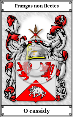 O cassidy Family Crest Download (JPG) Book Plated - 600 DPI